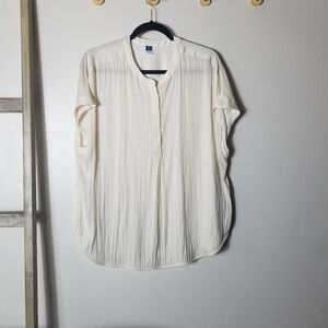 OLD NAVY CREAMY WHITE BLOUSE SIZE XL